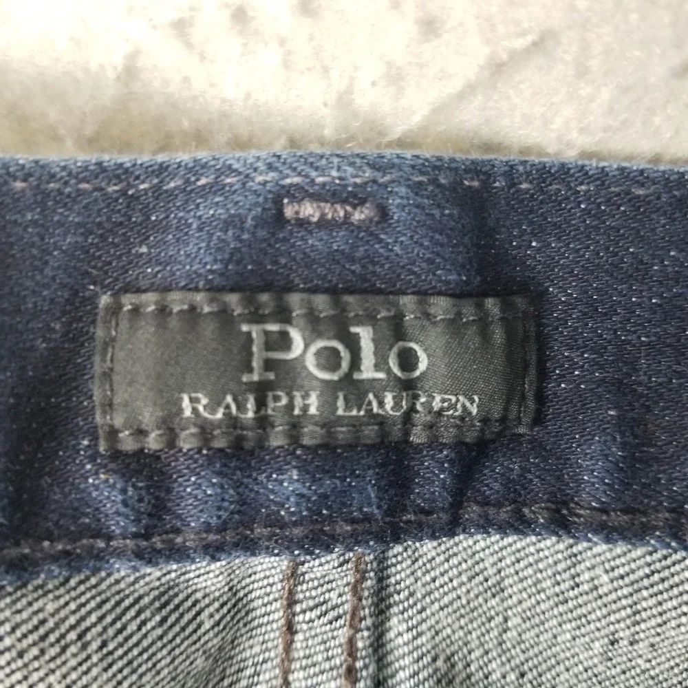 Polo Ralph Lauren Jeans Mens 40x30 Blue Dark Wash Straight Stretch Denim Pants